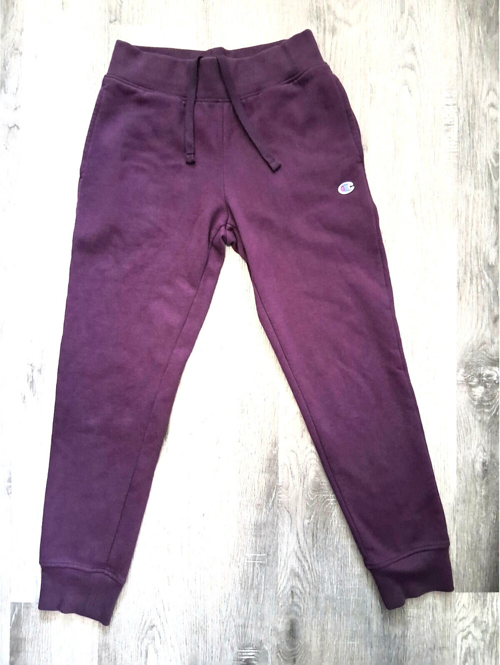 Champion Woman's (S), 28x27.5 Maroon Purple Fleece Drawstring Joggers Sweatpants